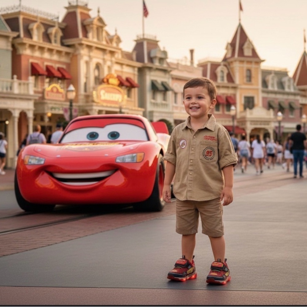 Disney Cars lighting McQueen Toddler Boy Twill Shacket, Sizes 5T NWT